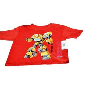Transformers Boys 2T Bumblebee Stance Kids Red T-Shirt New
